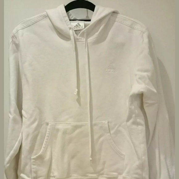 adidas Tops - Adidas White Hoodie Size XL